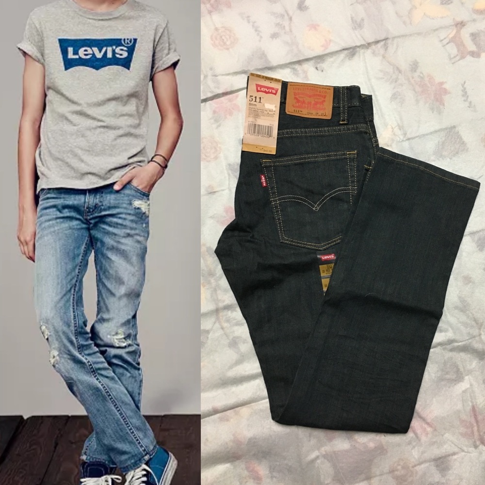 Levi’s Big Boys 511 Slim Fit Jeans in Rinsed Playa